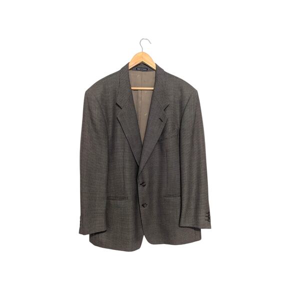 Vintage Yves Saint Laurent Worsted Wool Suit Jacket Blazer Coat Mens 44R Preppy - Picture 1 of 6